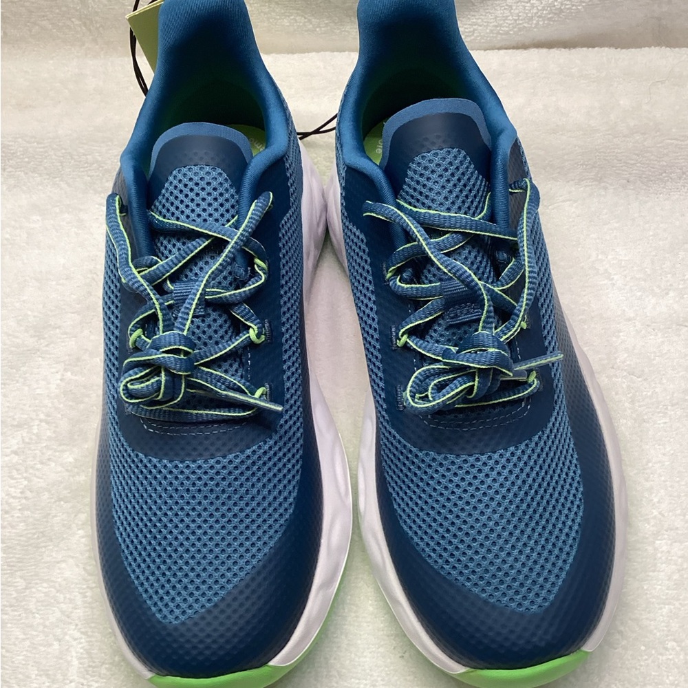 Blue and Green Athletic Sneakers